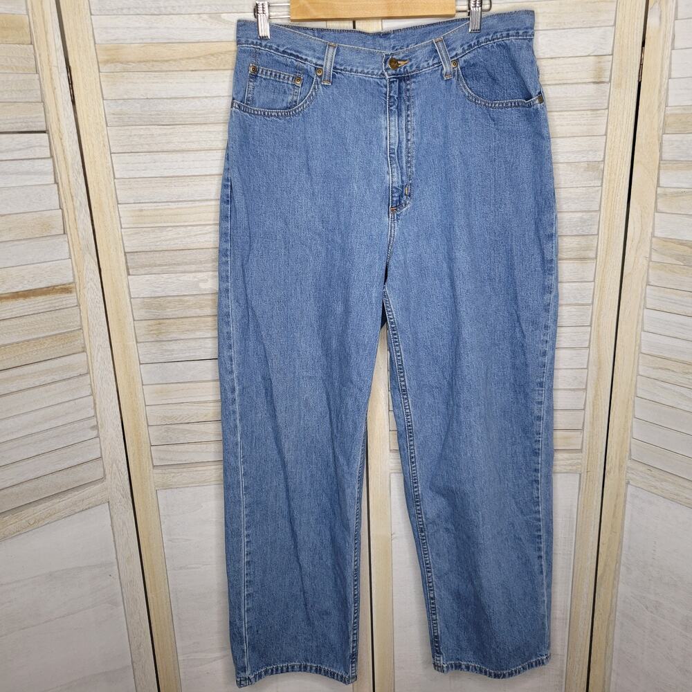 VTG LL BEAN Womens High Rise Straight Leg Blue Jeans Size 16 Regular 34W X 29L